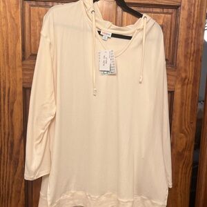 LuLaRoe Cream Eliza 2XL Top